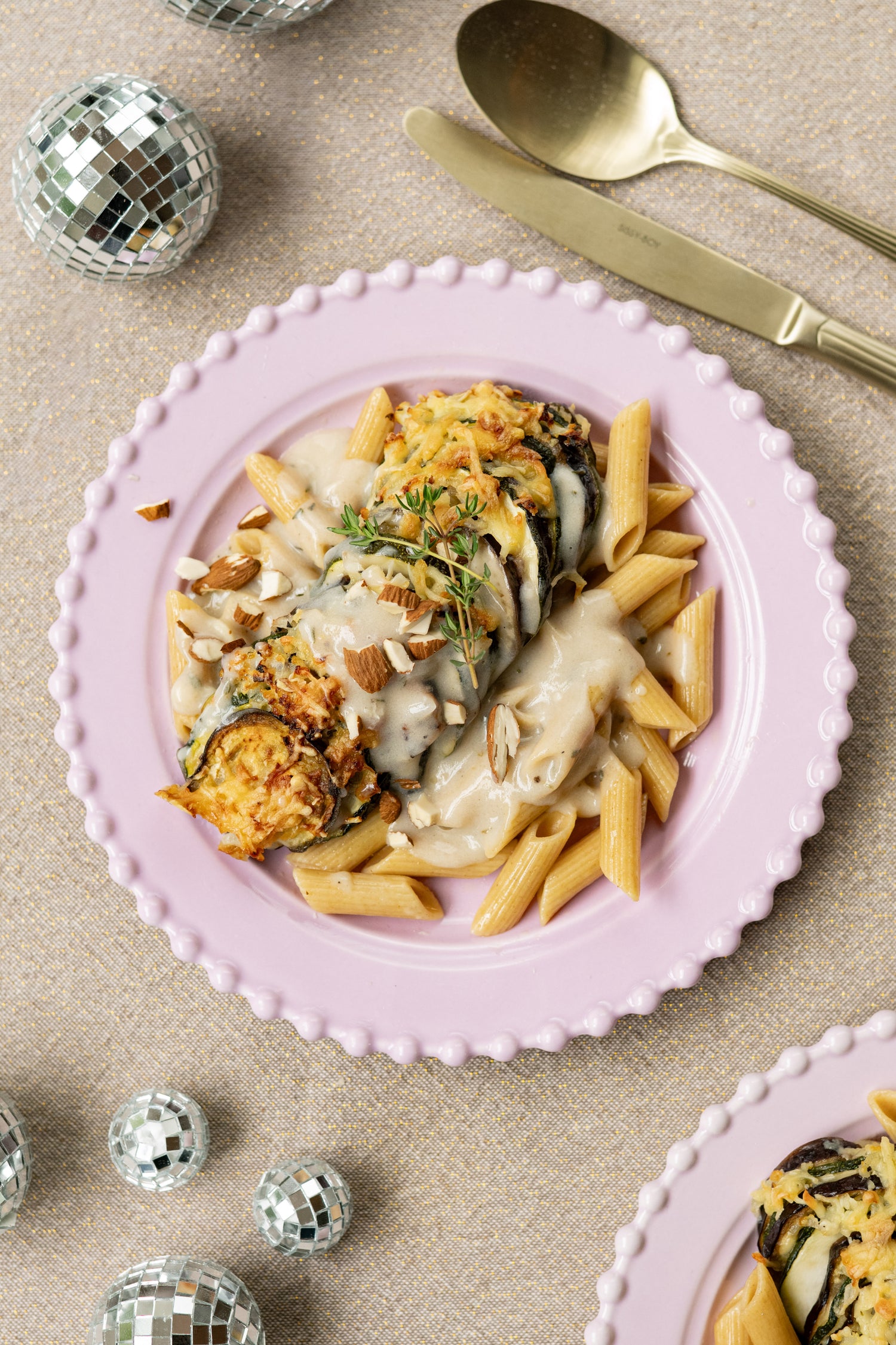 Groentegratin van courgette en aubergine met ‘bechamelsaus’