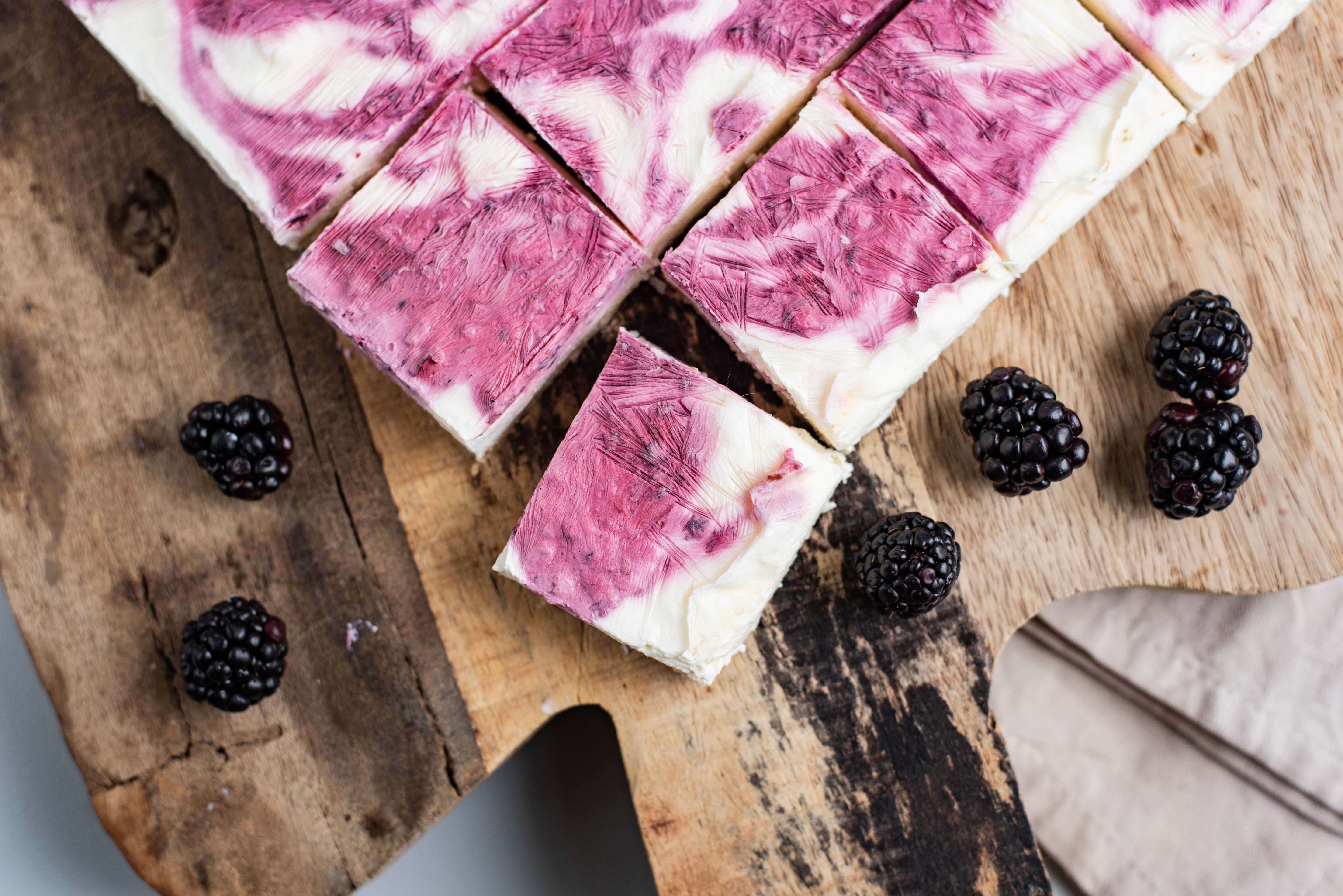 Frozen yoghurt met bramen