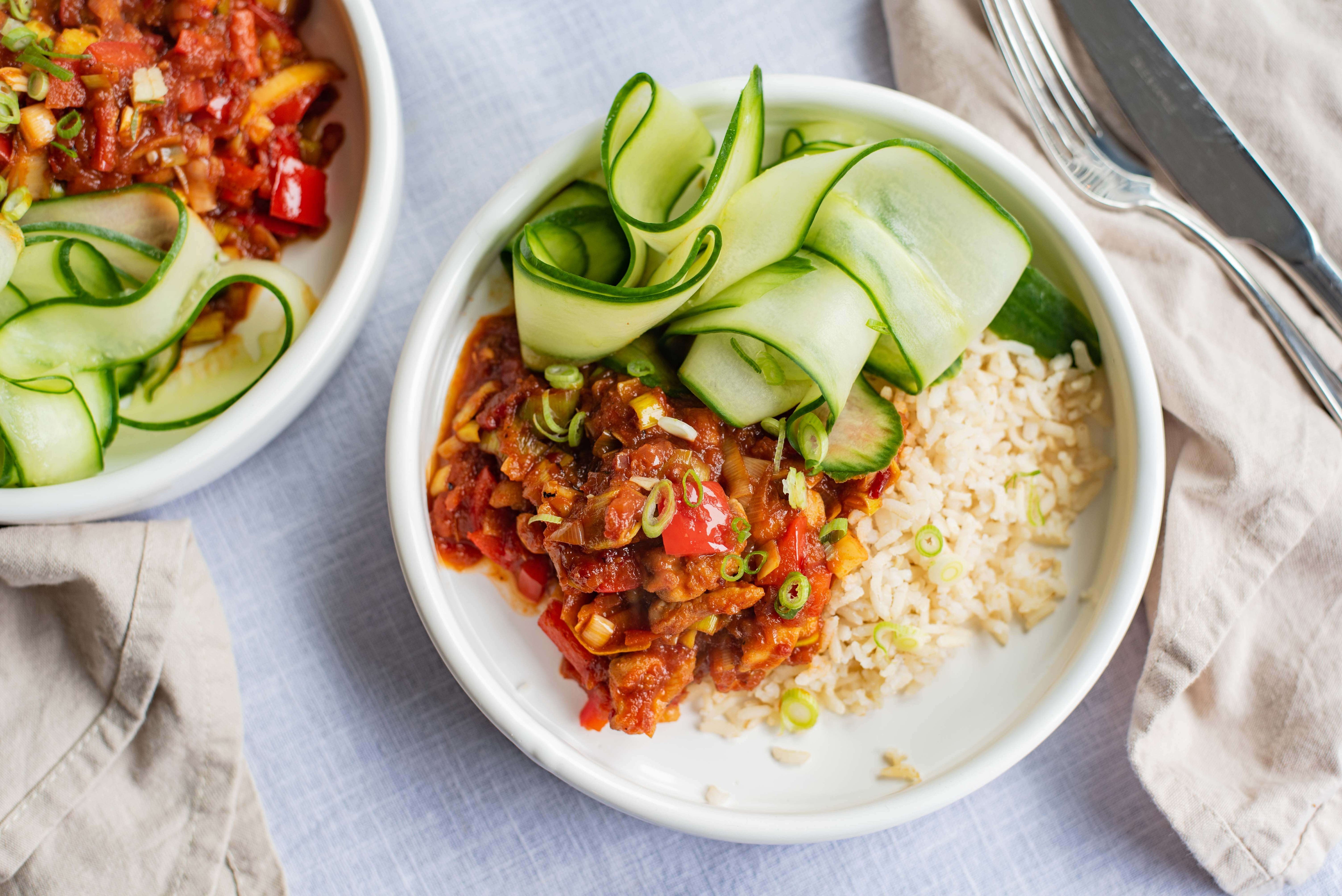 Easypeasy hete kipfilethaasjes met rijst