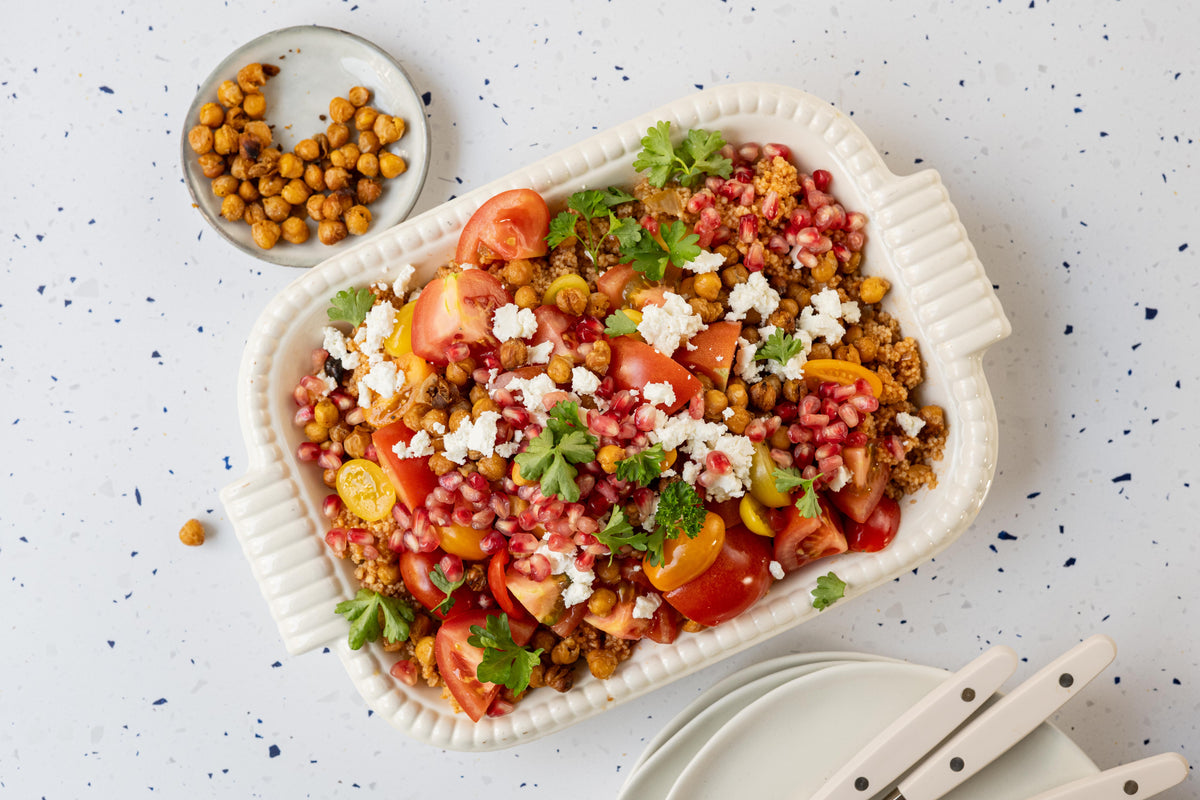 Tomatencouscous met witte kaas