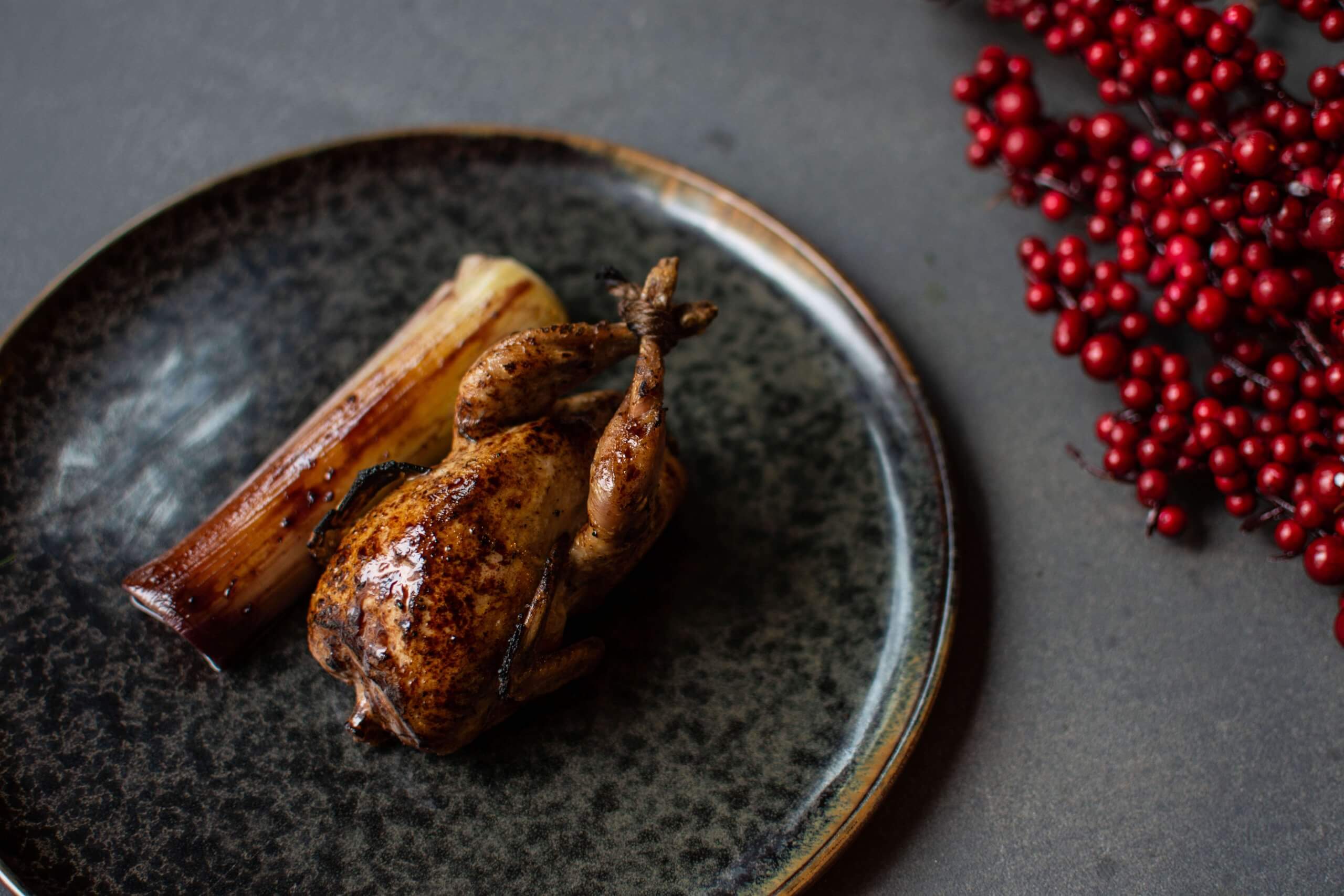 Kwartel uit de oven met balsamico