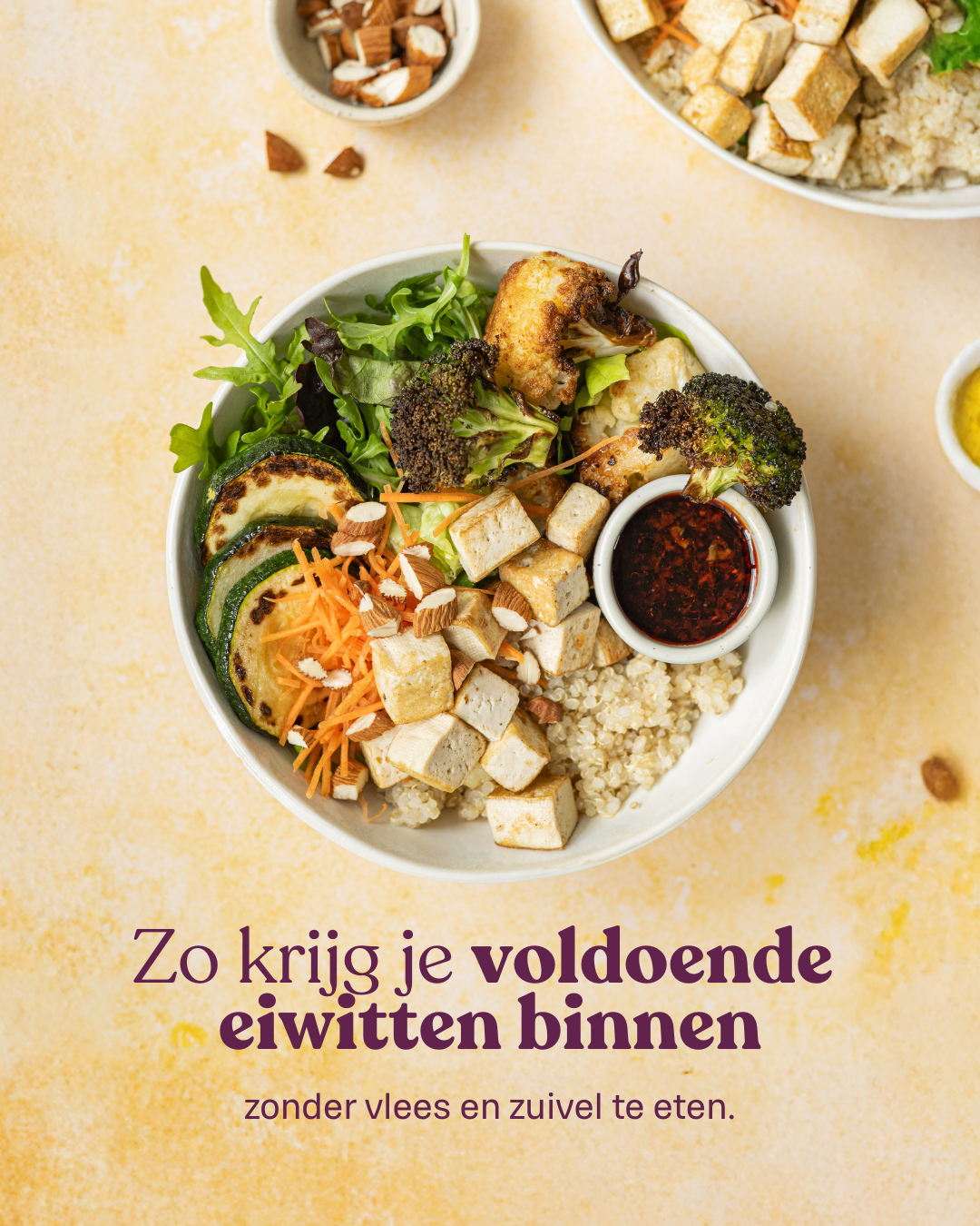 Zo krijg je voldoende eiwitten binnen, zonder vlees en zuivel te eten.