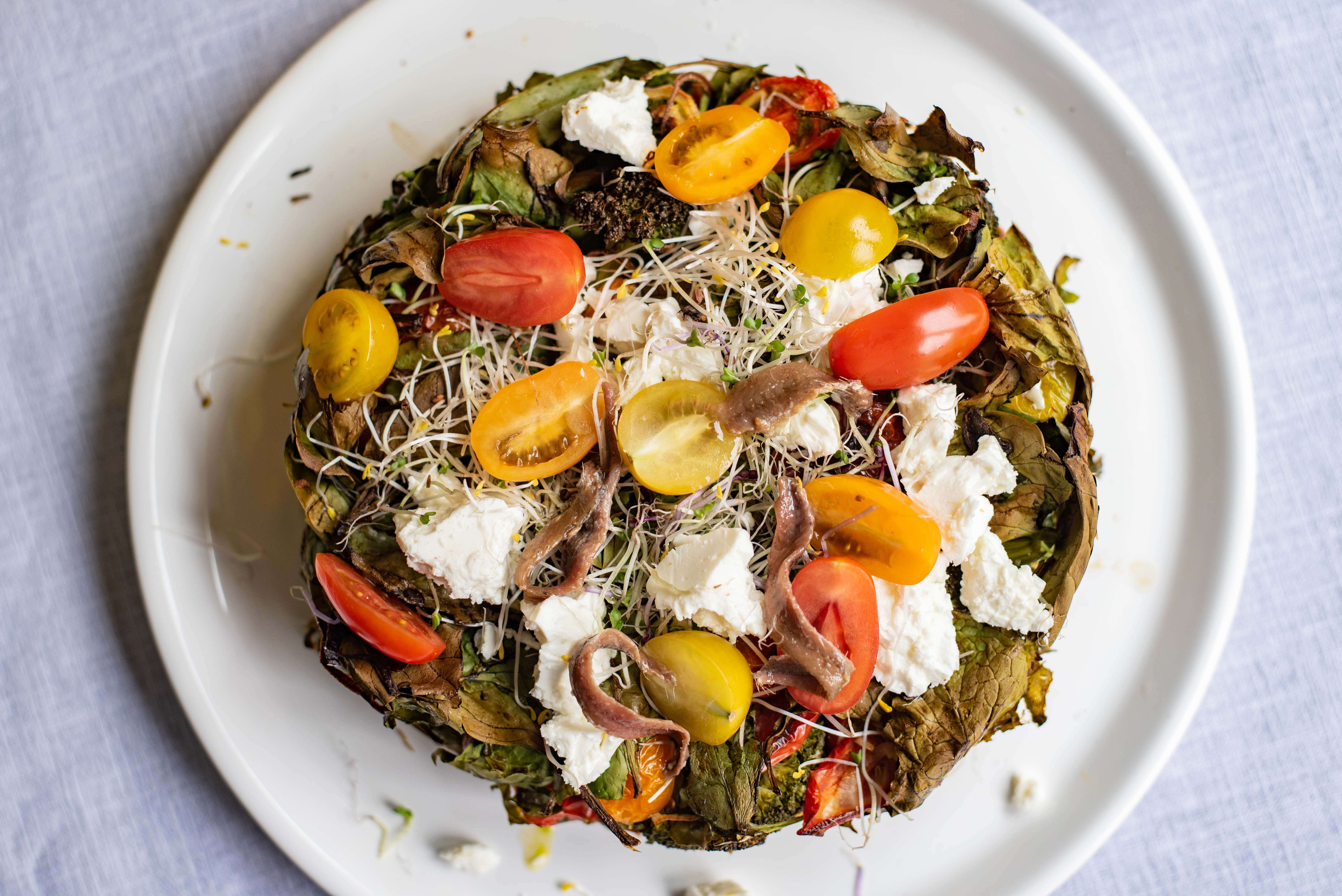 Spinazietaart met ansjovis